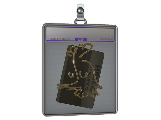 Sticker Slab | Hello AK-47 (Gold)