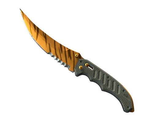 StatTrak™ ★ Flip Knife | Tiger Tooth (Minimal Wear)