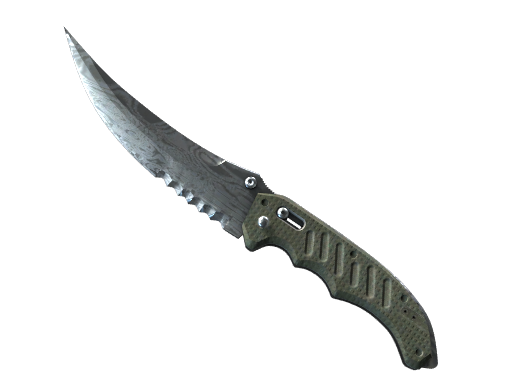 StatTrak™ ★ Flip Knife | Damascus Steel (Battle-Scarred)