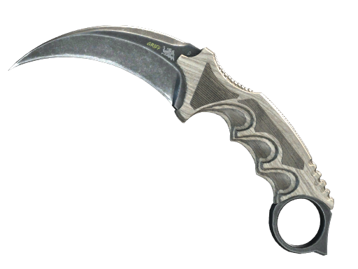 StatTrak™ ★ Karambit | Black Laminate (Well-Worn)