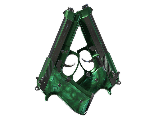 Souvenir Dual Berettas | Polished Malachite (Field-Tested)