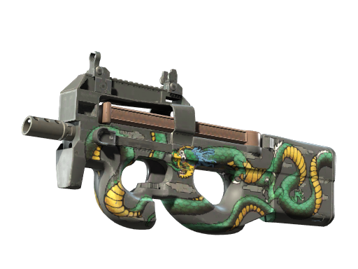Souvenir P90 | Emerald Dragon (Minimal Wear)