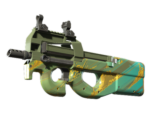 Souvenir P90 | Mustard Gas (Well-Worn)