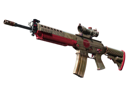 Souvenir SG 553 | Berry Gel Coat (Battle-Scarred)