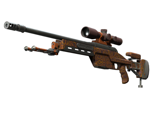 Souvenir SSG 08 | Orange Filigree (Minimal Wear)