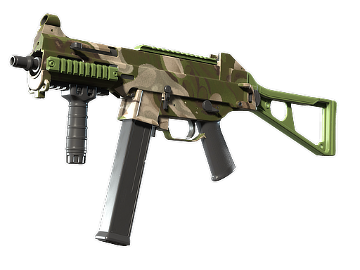 Souvenir UMP-45 | Green Swirl (Well-Worn)
